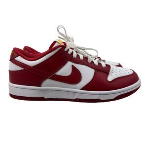 Nike Dunk Low Retro Sneakers Mens 9 Gym Red Lace Up Low Top Shoes DD1391-602